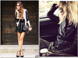 Lovely leather skirt and Jacket. 